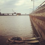 Waitin’ around at the lock for a barge to lock through. Ho hum