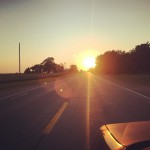 Iowa farm road. #Shantyboat. #sunset #roadtrip #goldenhour