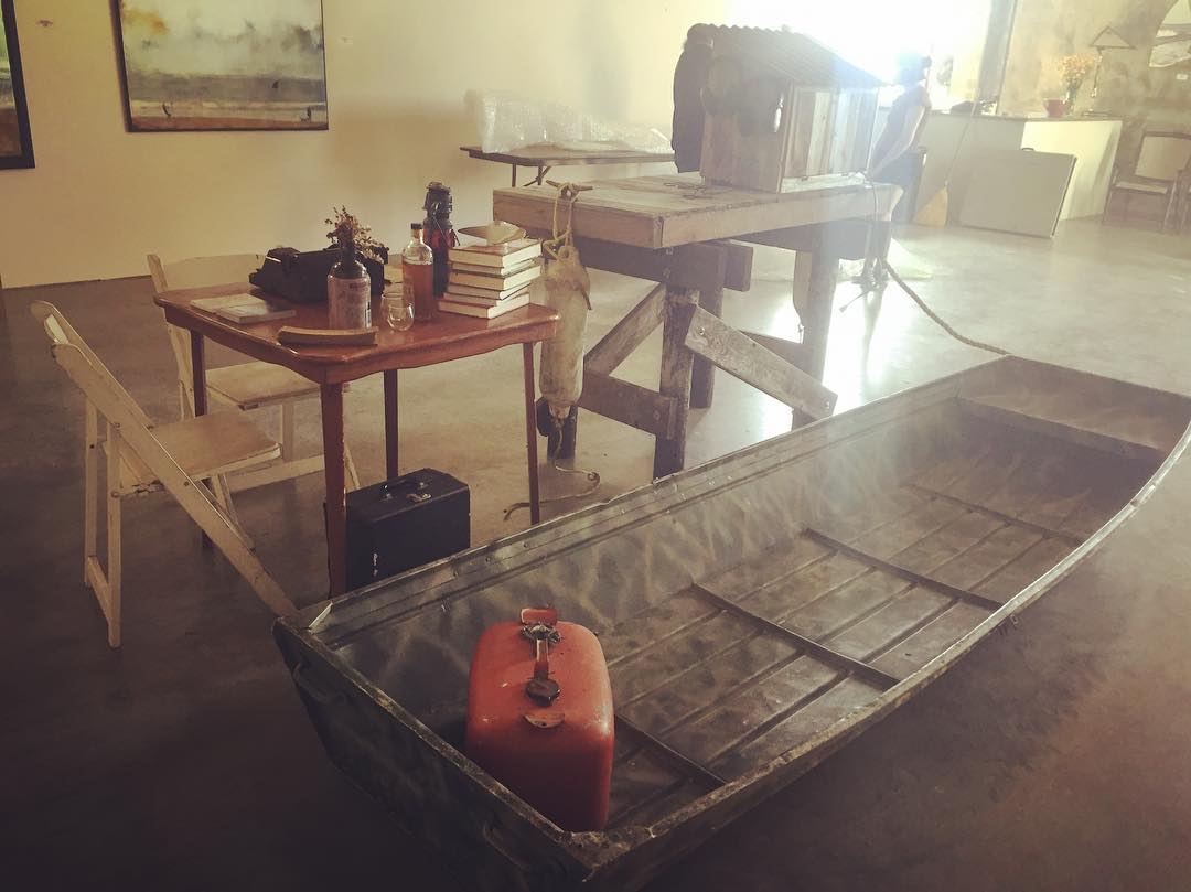 Secret History exhibition at the Blitzer Gallery opening reception Friday. #shantyboat #SecretHistory #SantaCruz