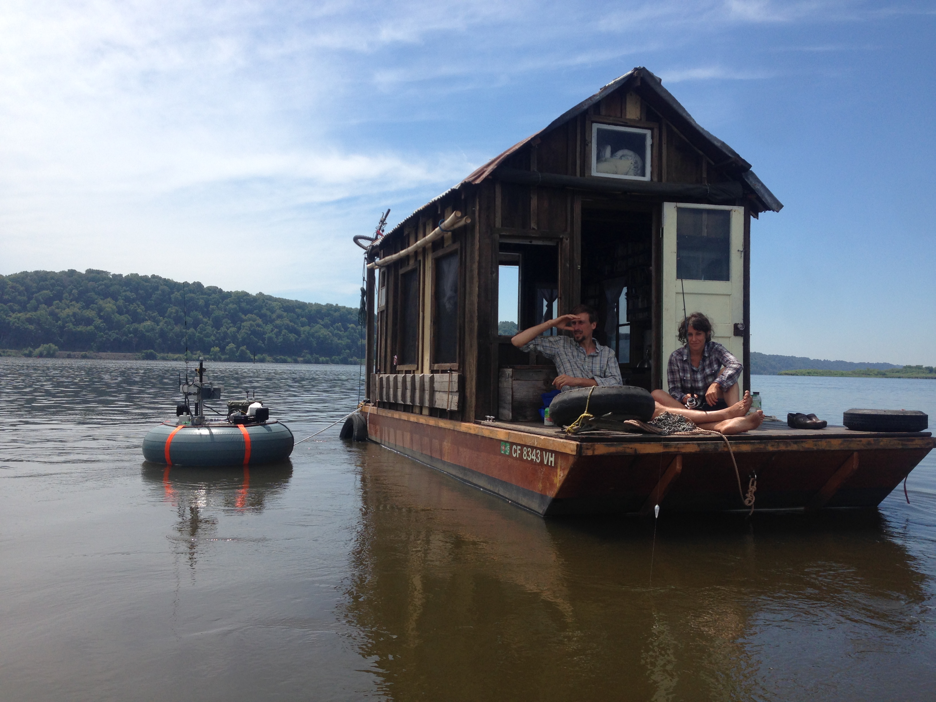 Shantyboat Near Dubuque, Iowa