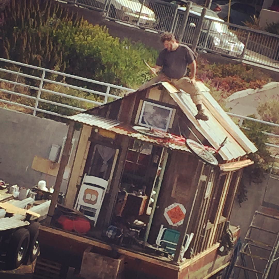 Roof work on the #shantyboat