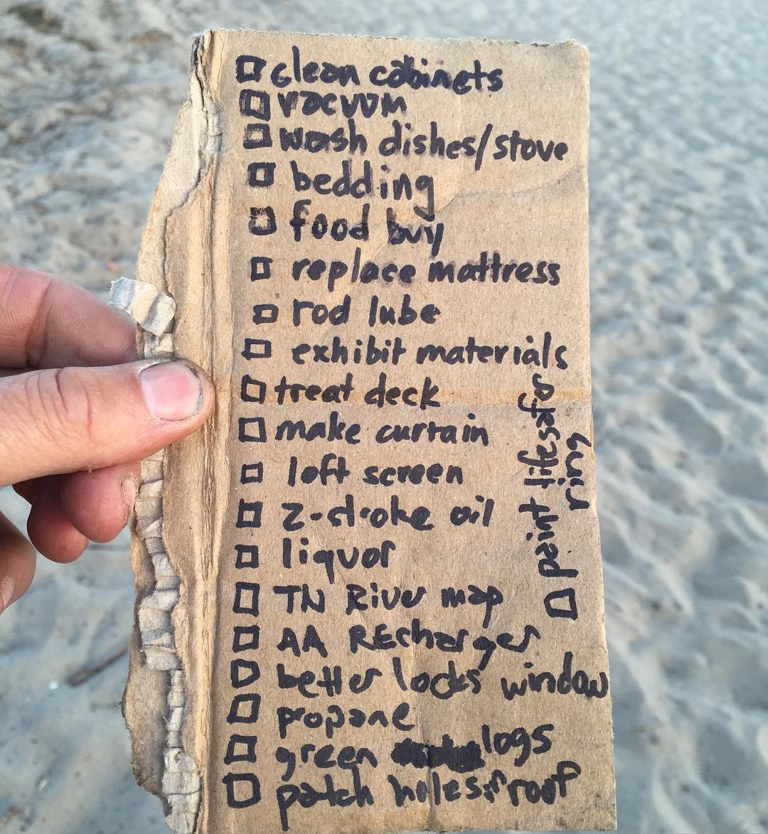 Last minute #Shantyboat todo list. We leave in one week.