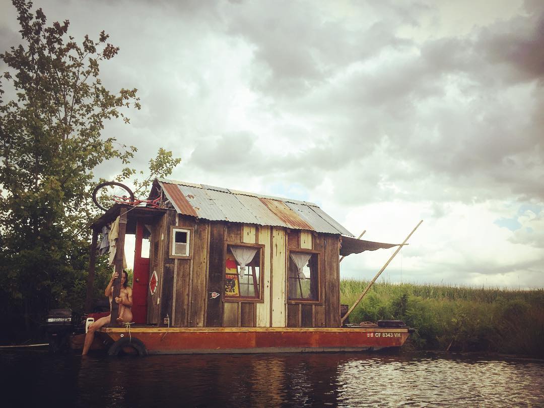 Shantyboat in the swamp