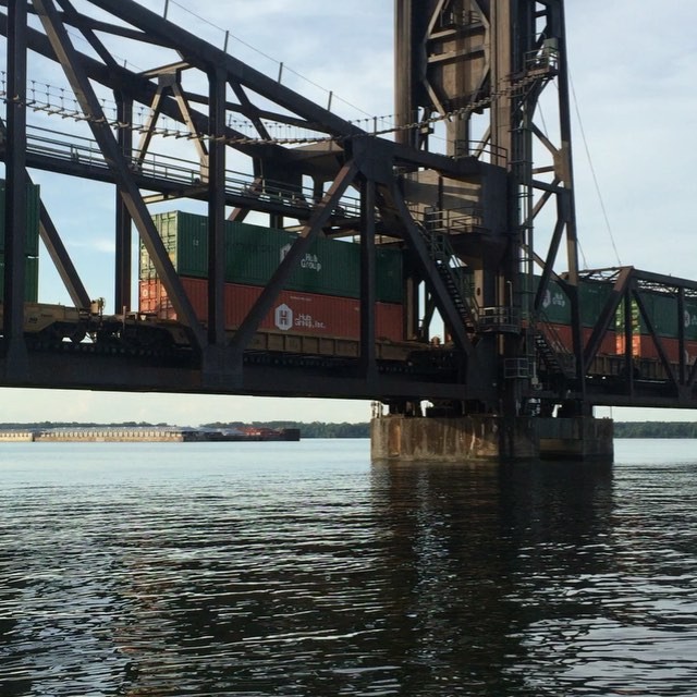 We thought we might fit under the train bridge at Decatur AL