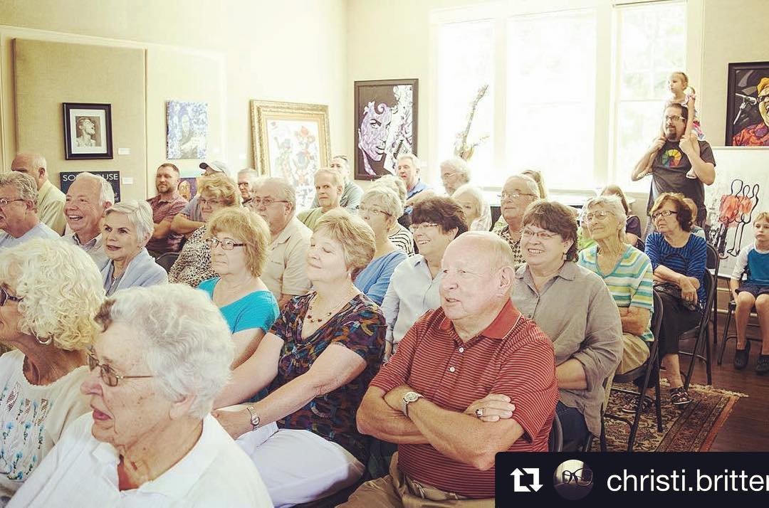 Full house at the Kennedy Douglass Center for the Secret History gallery talk