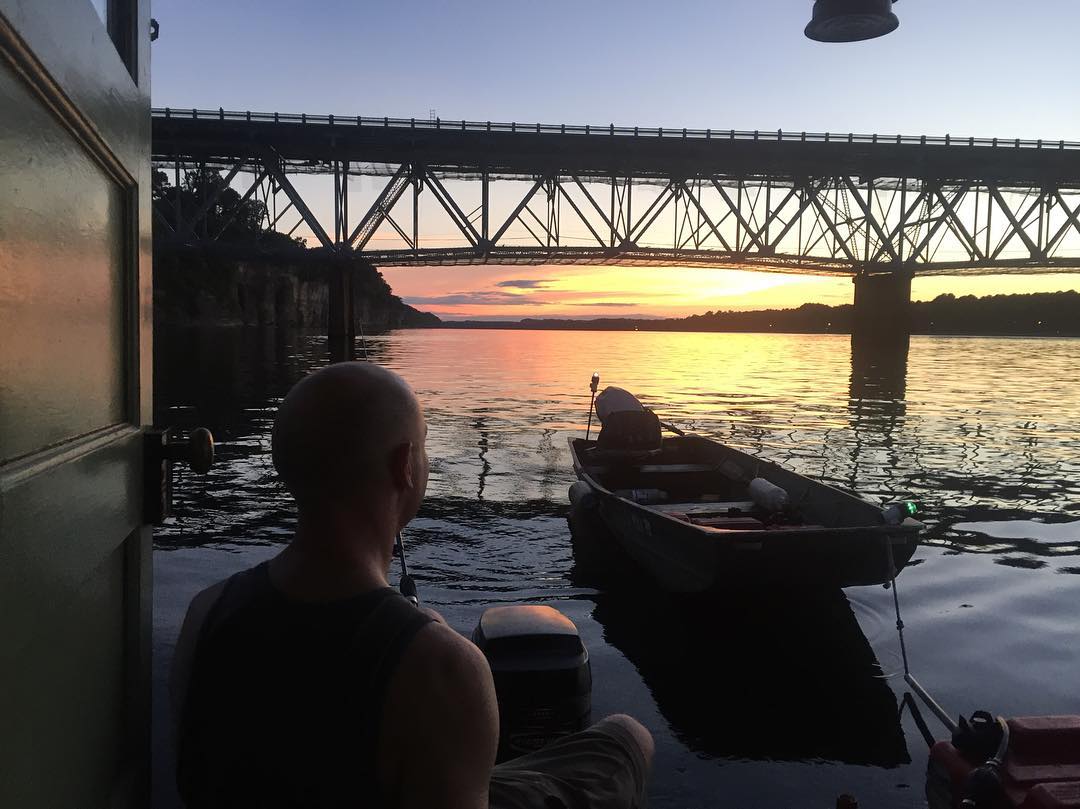 Adrian fishes totally legally on the Tennessee River near Florence