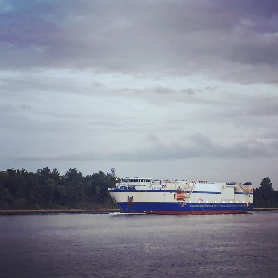 The Delta Mariner that carries rocket parts back and forth between Cape Canaveral and Marshall Space Flight Center in Huntsvile