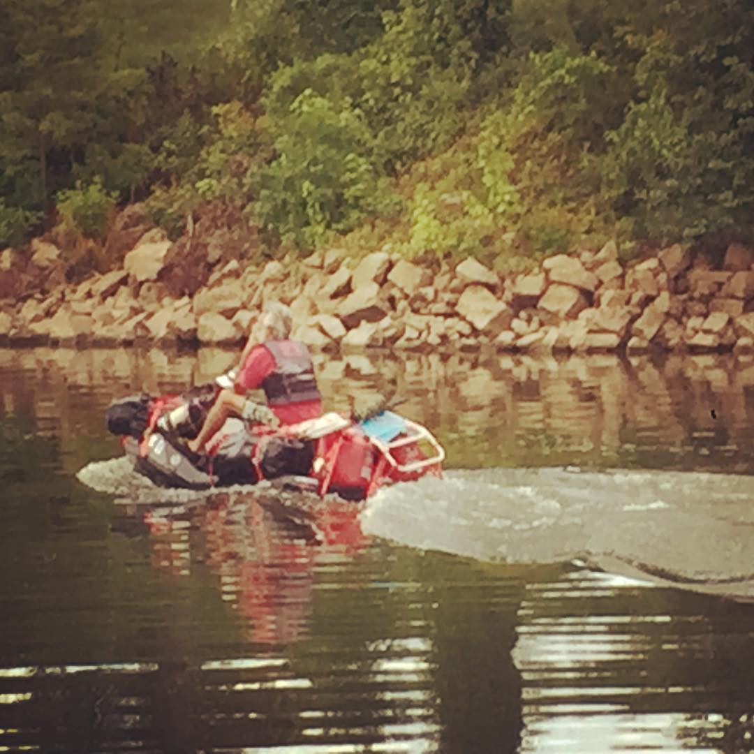 Bob who is traveling from Paducah to the Gulf of Mexico via the Tombigbee River on a Seedoo stopped by Clifton to gas up