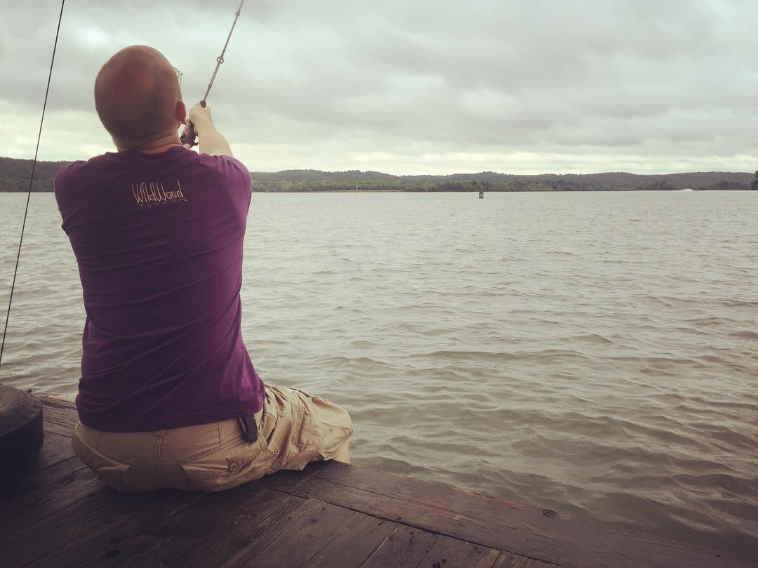 Fishing for breakfast at the confluence of the Duck River with the Tennessee