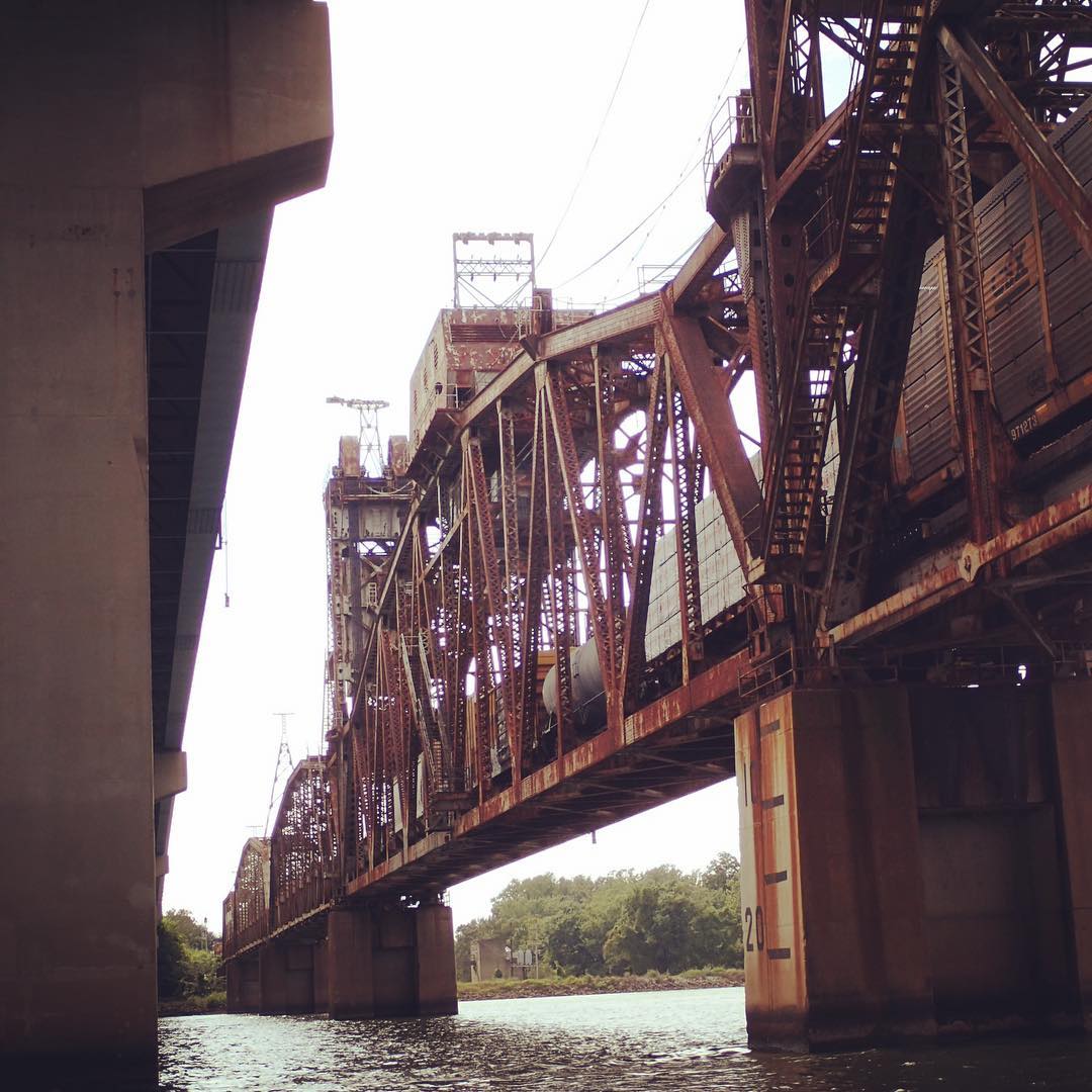 Not everyone knows it’s good luck to pass under a train bridge