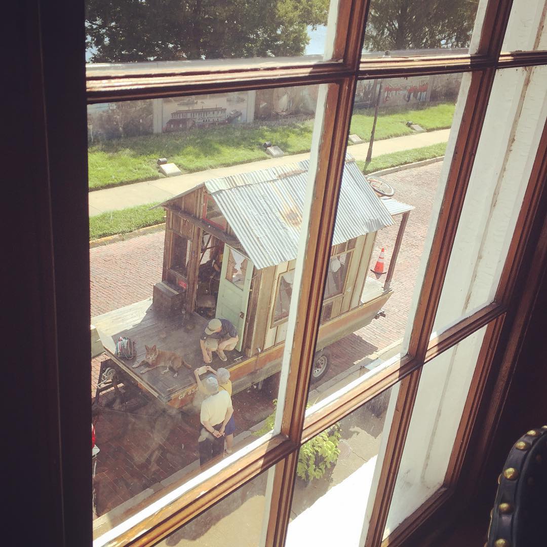 Shantyboat from Founder’s Room at the River Discovery Center