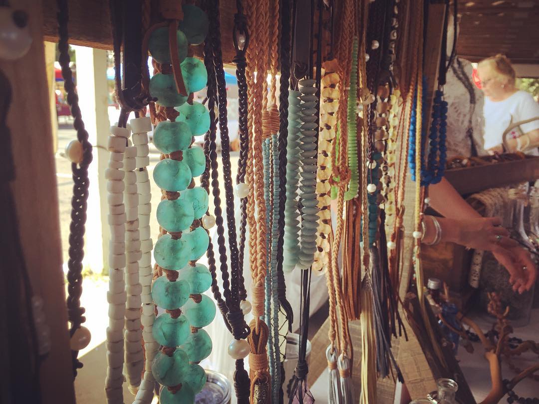 African glass beads at the Paducah Farmers Market