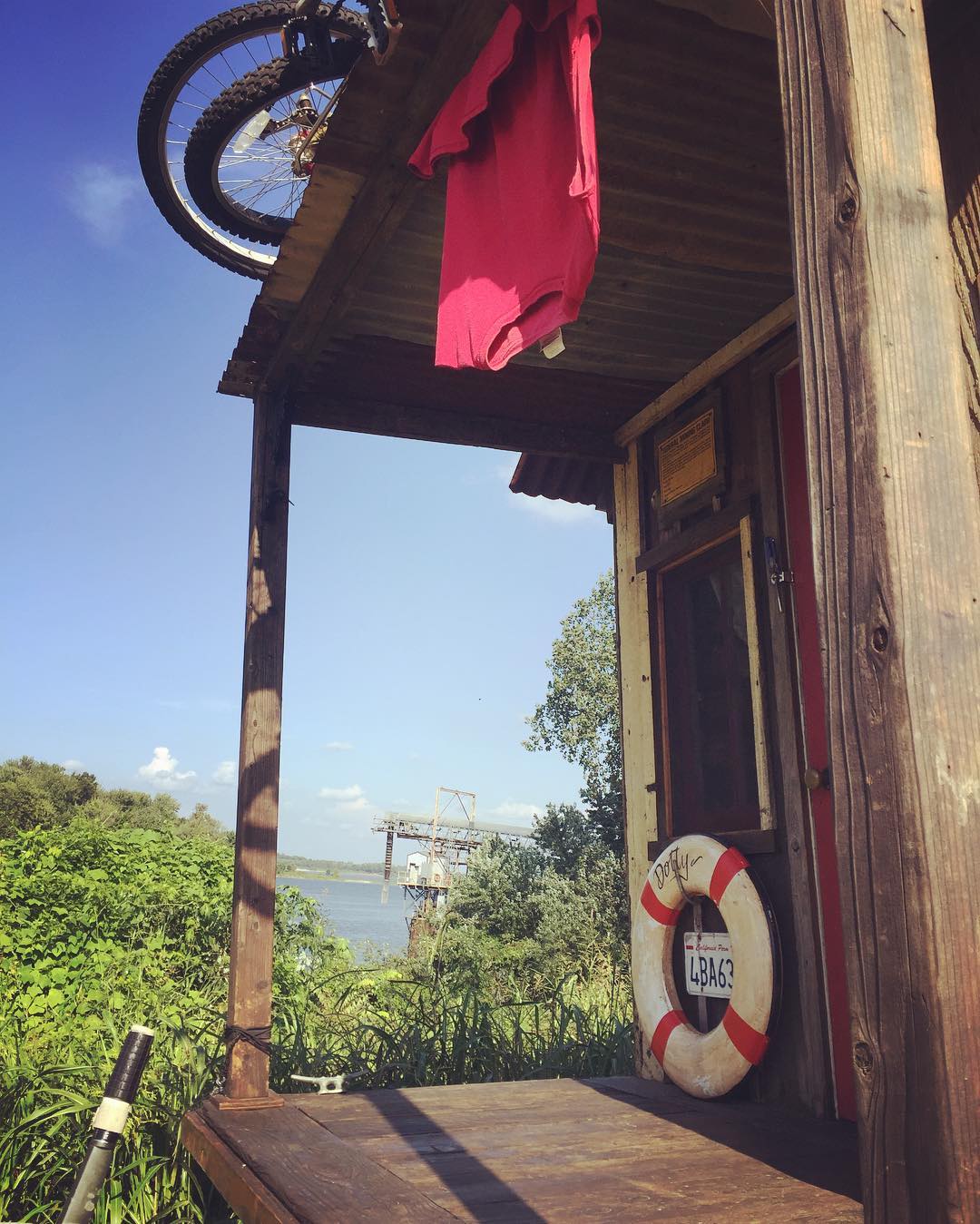 An afternoon by the river on the shantyboat.