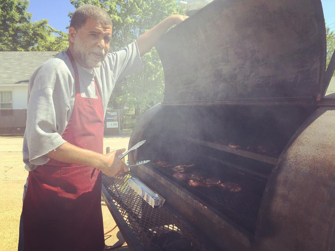 Bruce Walker king of the bar-b-Que in north Paducah