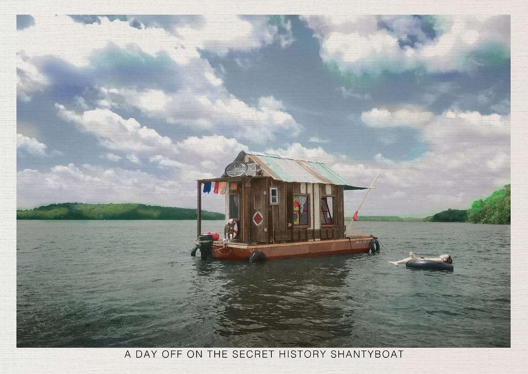 “A day off on the Secret History shantyboat”