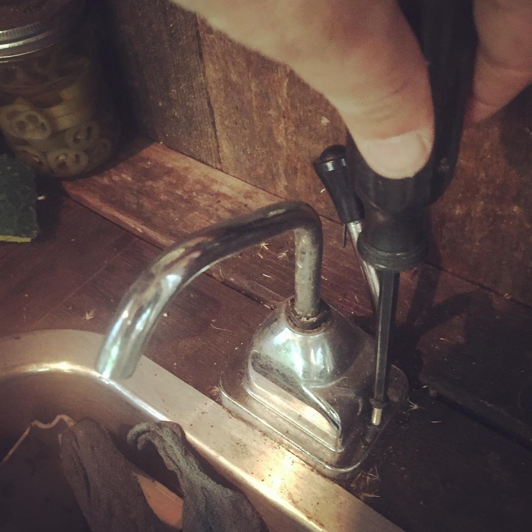 Won’t be sorry at all to see our leaky unreliable hand pump faucet go