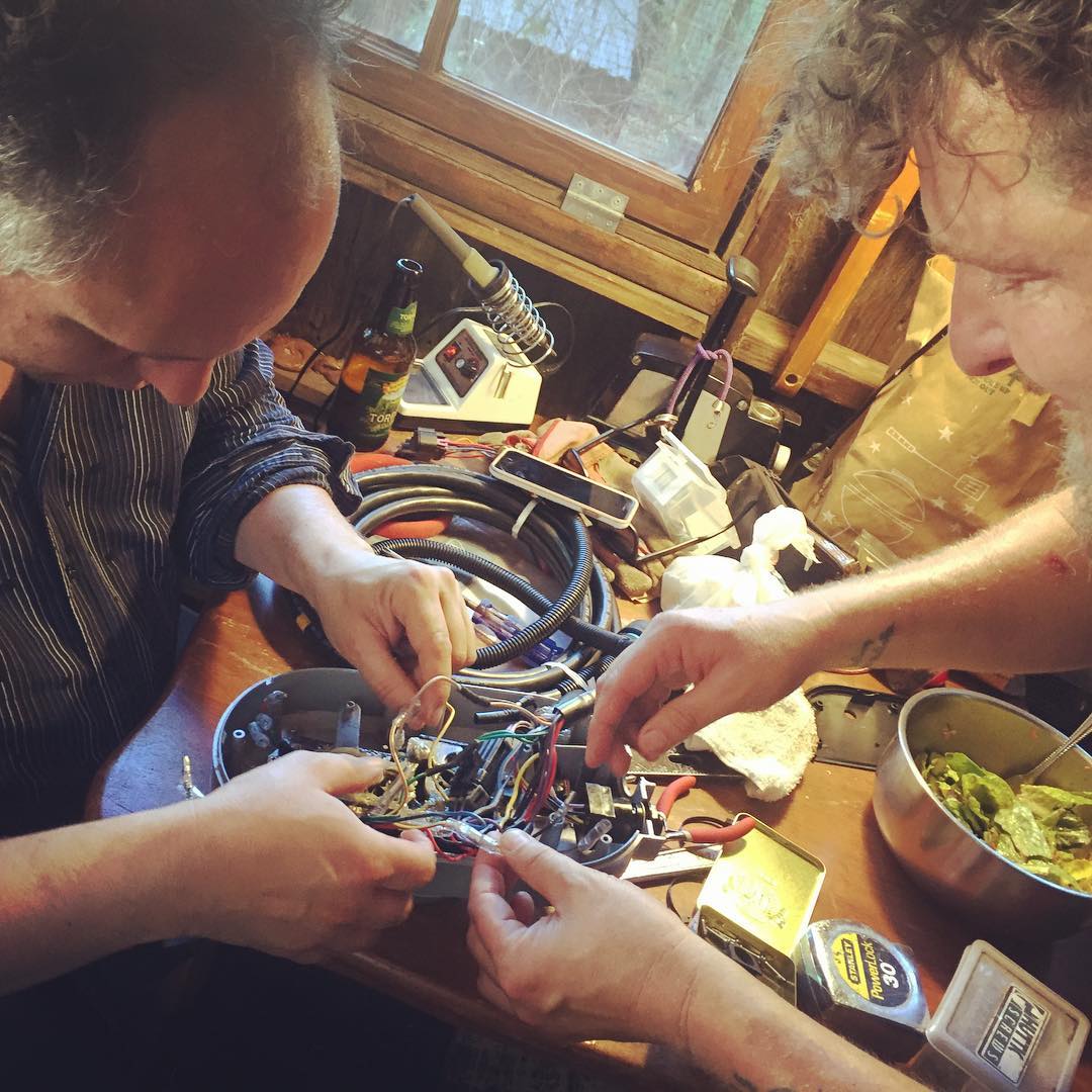 James and Wes rewiring (turns out unnecessarily) the new MerController