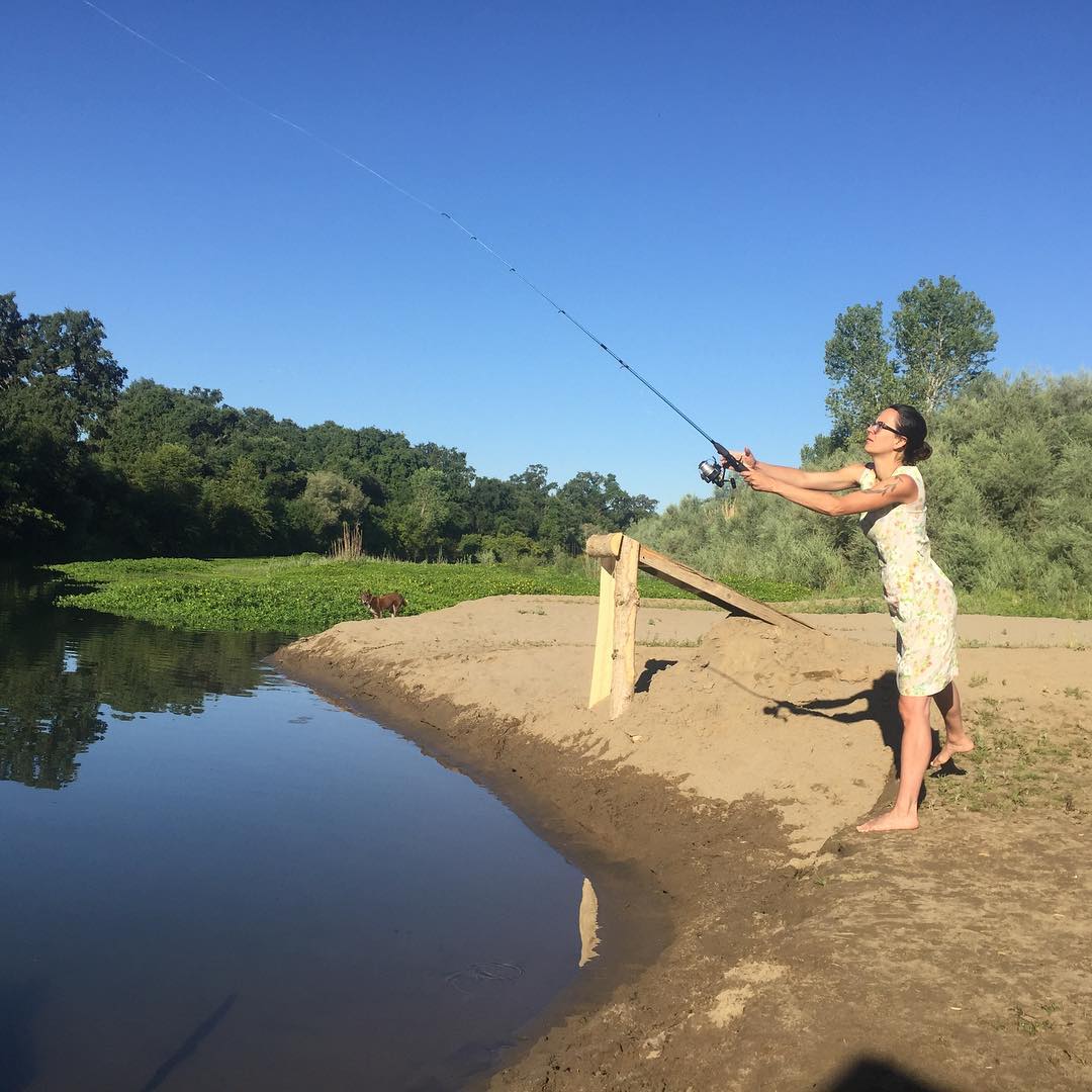 Morning fishing with Benzy