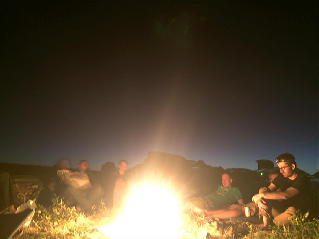 Campfire at Tim Anderson’s DeltaFarm at the confluence of the Mokelumne and San Joaquin Rivers