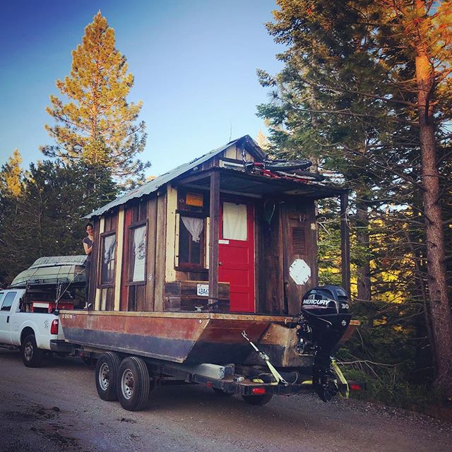 Shantyboat in the Sierra Nevada Mountains