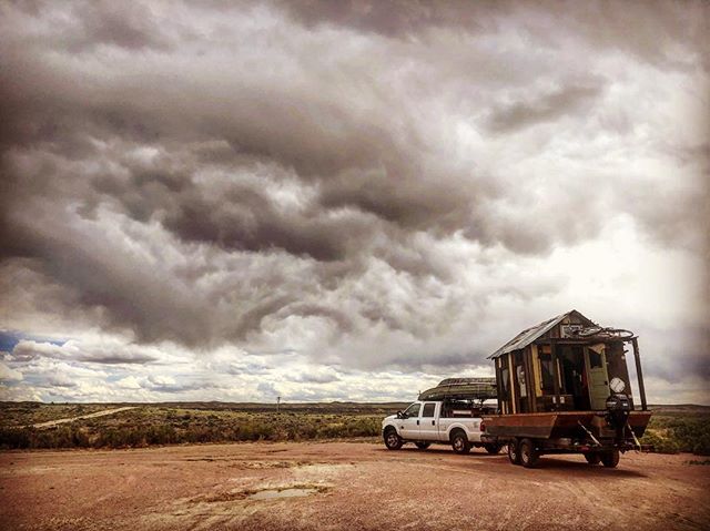 Shantyboat life at the Continental Divide. Stop and make coffee for the new driver. A beer for the one going off shift