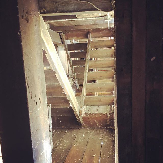 Looking up the coal elevator near the marina