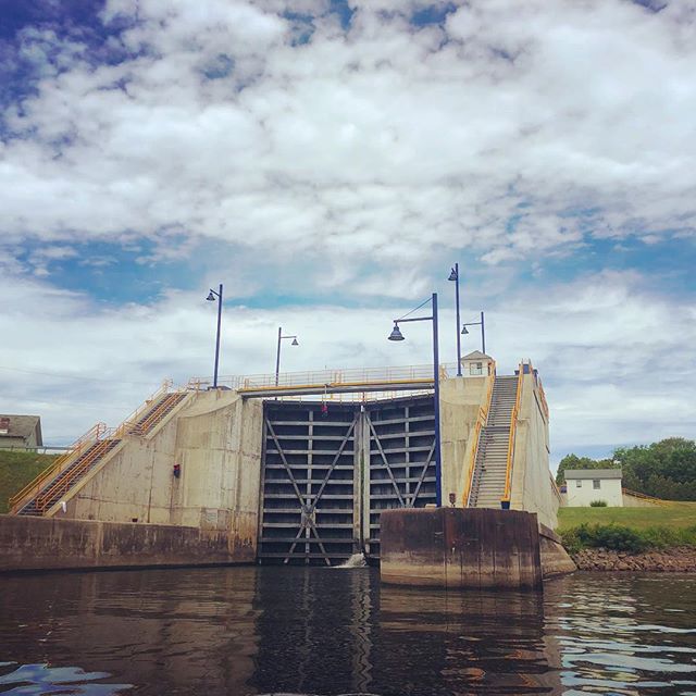 The Erie Canal starts (or ends, depending on your point of view) in Waterford New York.  So big, imposing, and well-dressed, it looks like a set piece