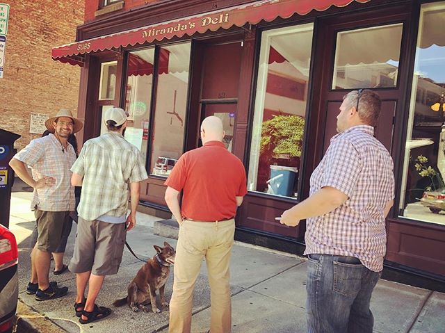 Miranda’s Deli in Albany, which was recommended to us by a passerby, has a long line at lunchtime