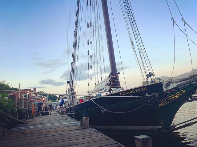 We mist have arrived at Rondout Creek in Kingston because here is the beautiful Clearwater Sloop