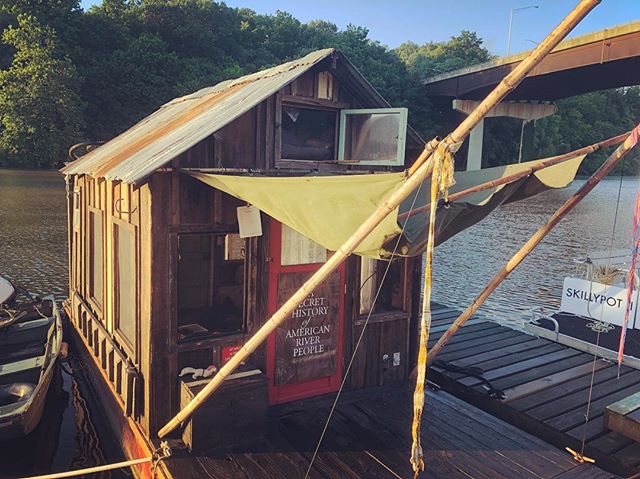 Looks like rain destroyed our canopy (and our bamboo poles) while we were in the city. #shantyboat #theWeatherStrikesBack