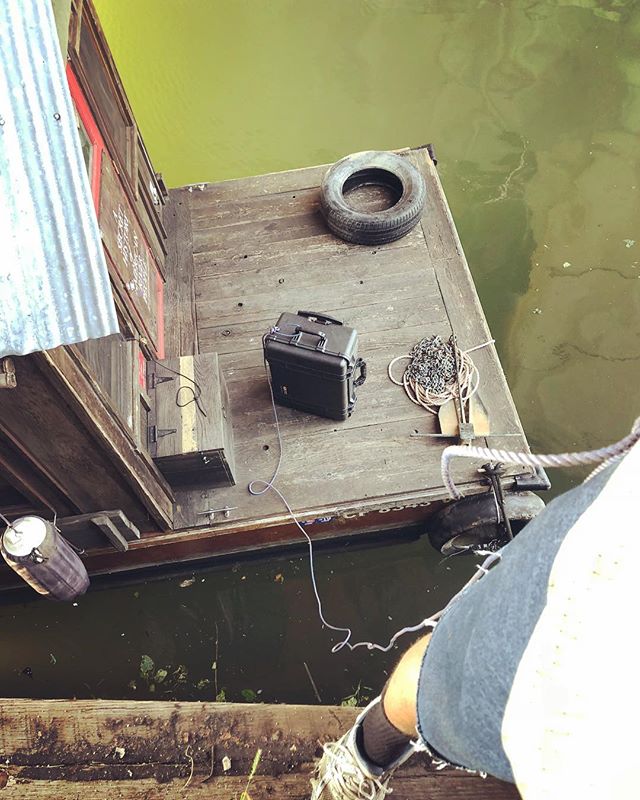 When your houseboat is at low tide far below the top of the bulkhead and you need to bring up the heavy media kit