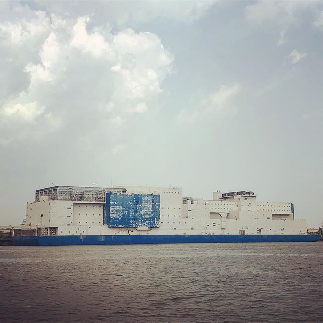 Prison barge across from Rikers Island