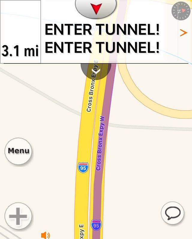 Should I worry? By truckers now have app audio for this was “in 3.1 miles, enter tunnel and enter tunnel. Then enter tunnel and enter tunnel”