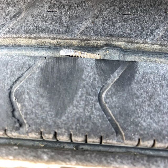 Uh oh. I haven’t had to worry about these tires ever since the good folks Predator Trailer in Omaha replace the trailer suspension, axles, wheels, and tires