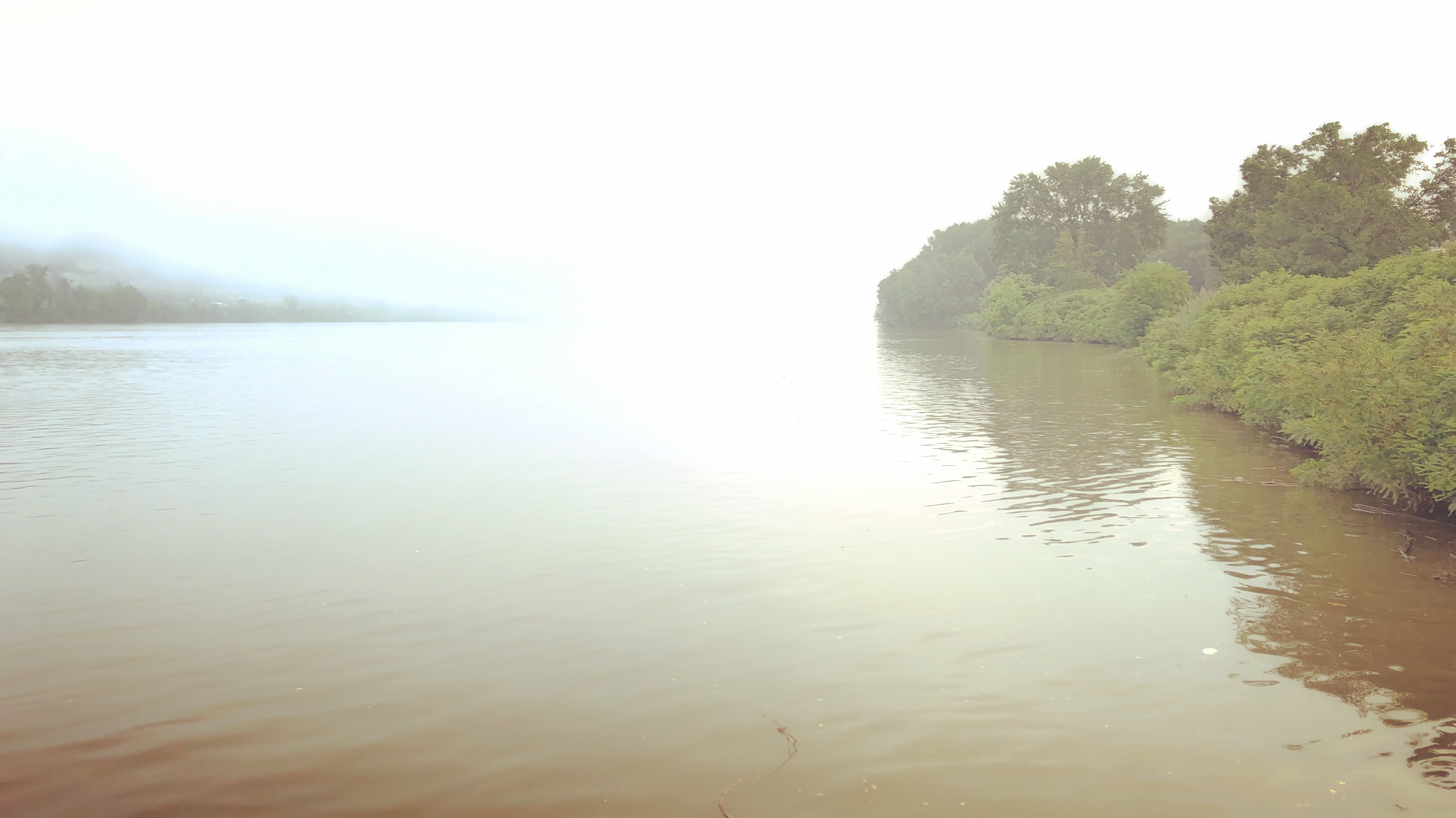 Morning fog on the Ohio River.