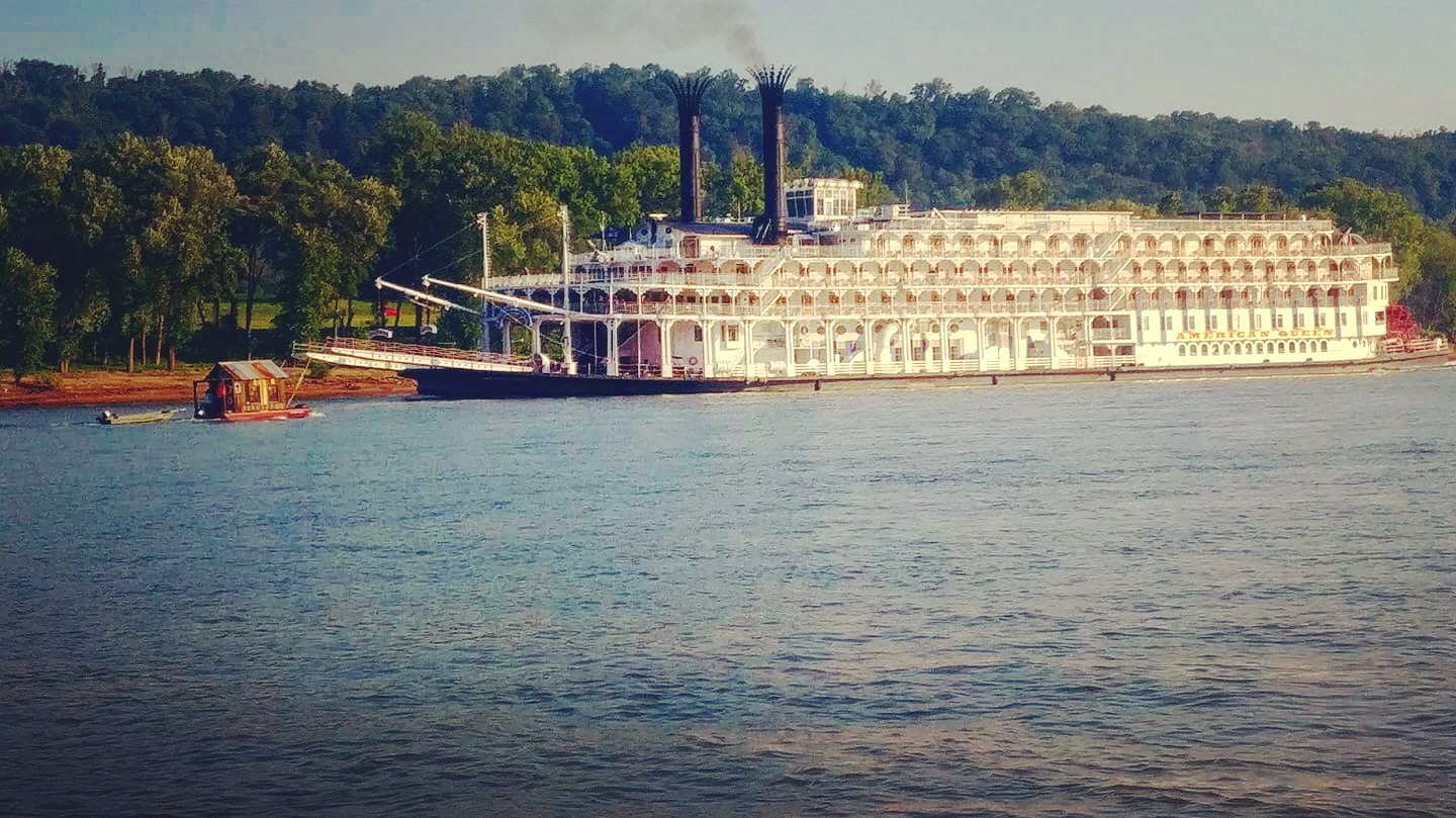 We met the American Queen again near Madison, Indiana