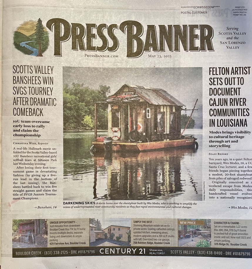 Press Banner: Felton artist sets out to document river communities in Cajun Country